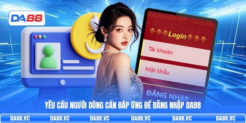 Yêu cầu người dùng cần đáp ứng để đăng nhập DA88